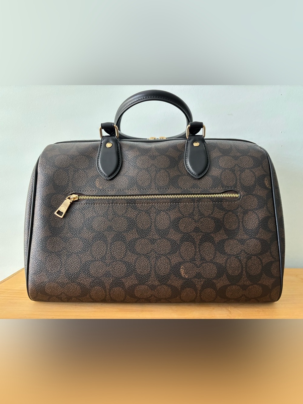 Coach Large Rowan Walnut Signature Canvas - OG STYLE - Picture 4 of 10